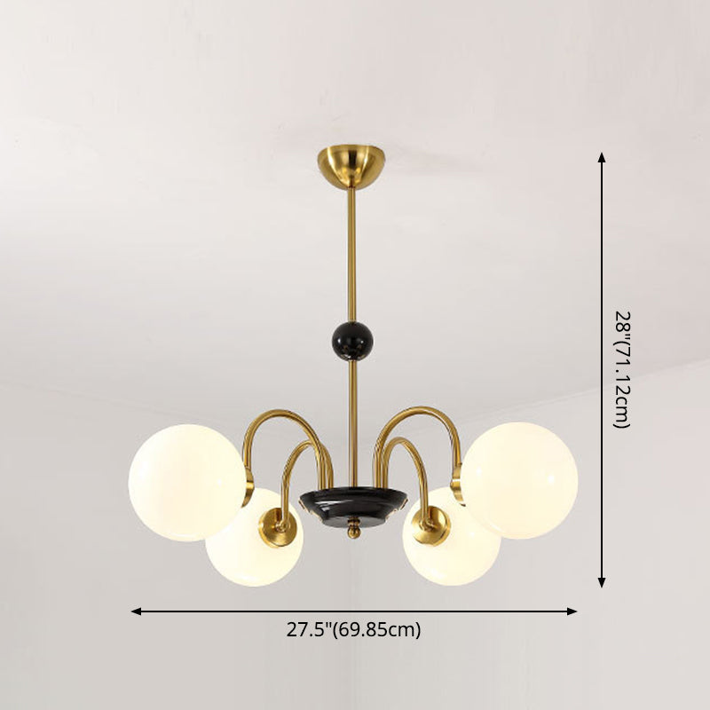 Modern Minimalist Design lampadario lampadario lampadario sferico a soffitto in vetro bianco