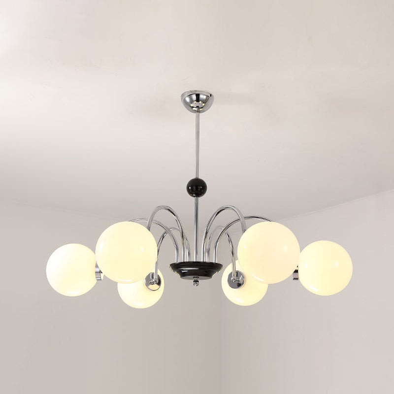 Modern Minimalist Design lampadario lampadario lampadario sferico a soffitto in vetro bianco