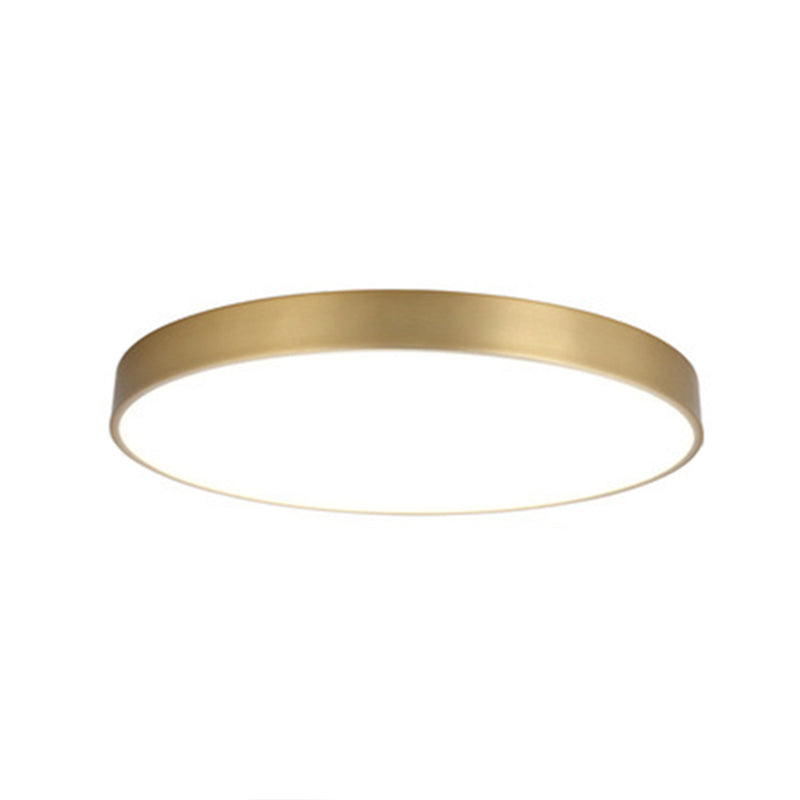 Round Flush Mount Ceiling Light 1 Light Metal Minimalist Flush Mount Ceiling Light for Bedroom