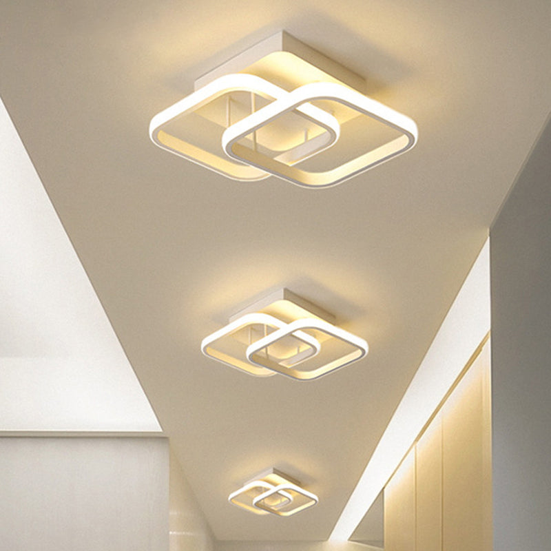 Geomtric Semi Flush Mount Light Acrylic Creative Flush-Mount Light Fixture for Hallway