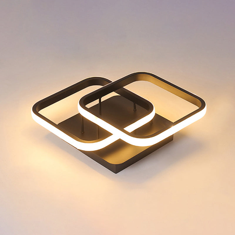 Geomtric Semi Flush Mount Light Acrylic Creative Flush-Mount Light Fixture for Hallway