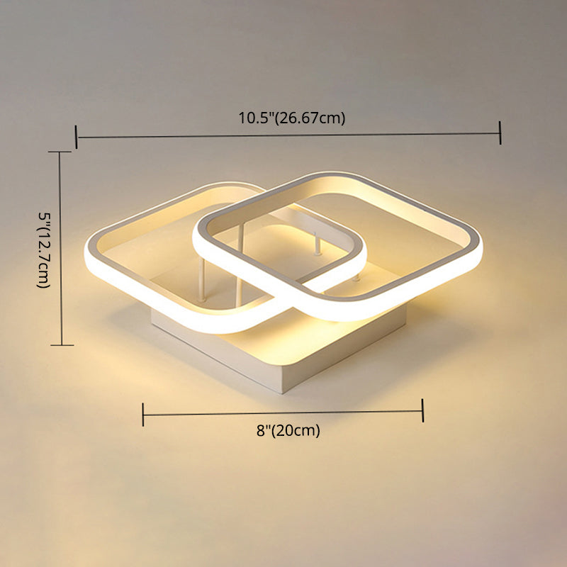 Geomtric Semi Flush Mount Light Acrylic Creative Flush-Mount Light Fixture for Hallway