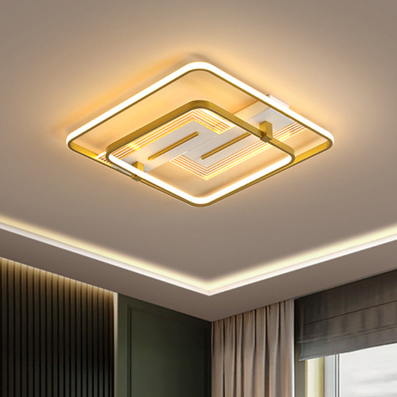 Geomtric Flush Light Metal Modern Flush Mount Ceiling Light Fixtures for Living Room