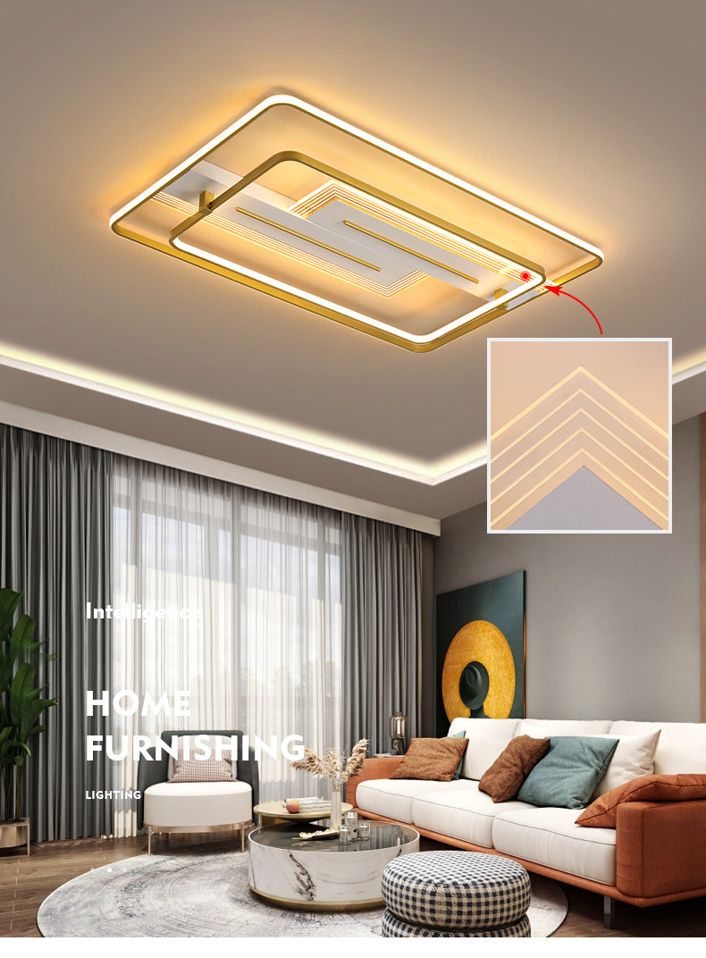 Geomtric Flush Light Metal Modern Flush Mount Ceiling Light Fixtures for Living Room