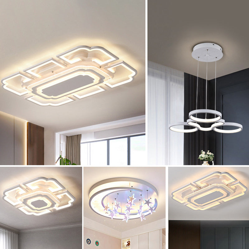 Geometric Flush Mount Light Acrylic Minimalism Flush Mount Spotlight for Living Room