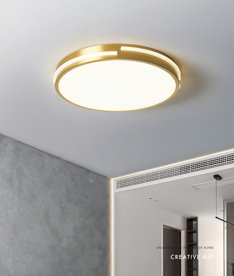Round Flush Mount Ceiling Light Fixture Contemporary Acrylic Ceiling Mount Light Fixture for Living Room