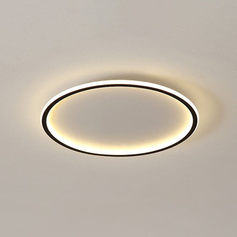Ronde inbouwlampen Eigentijds aluminium plafondmontagearmatuur voor woonkamer