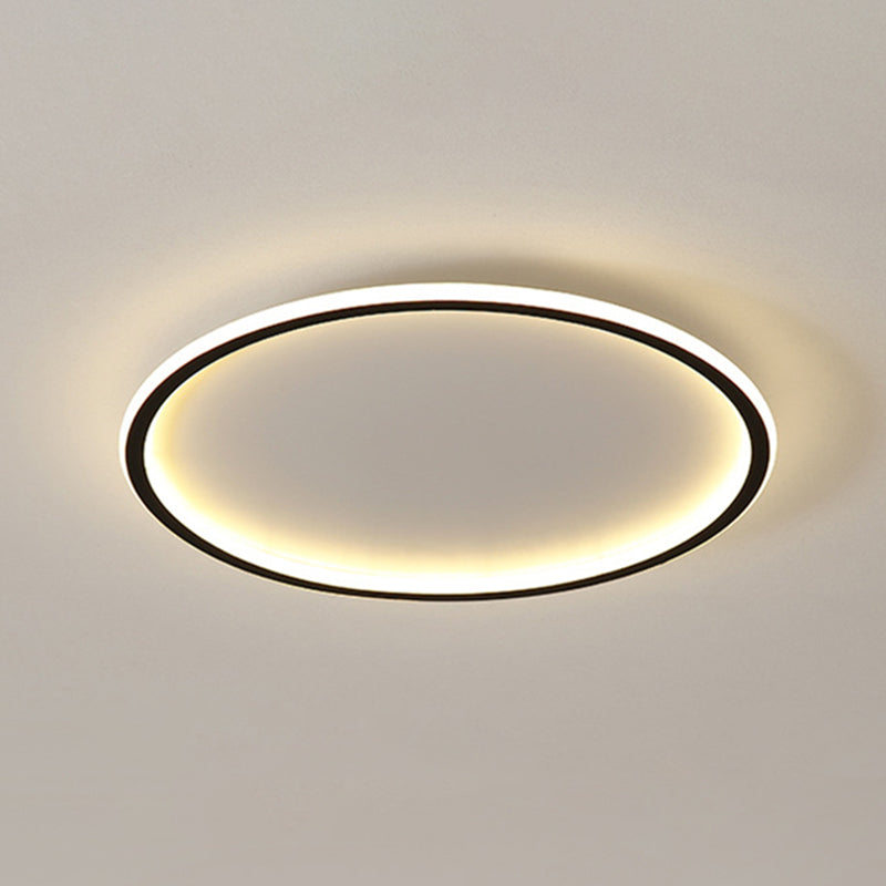 Ronde inbouwlampen Eigentijds aluminium plafondmontagearmatuur voor woonkamer