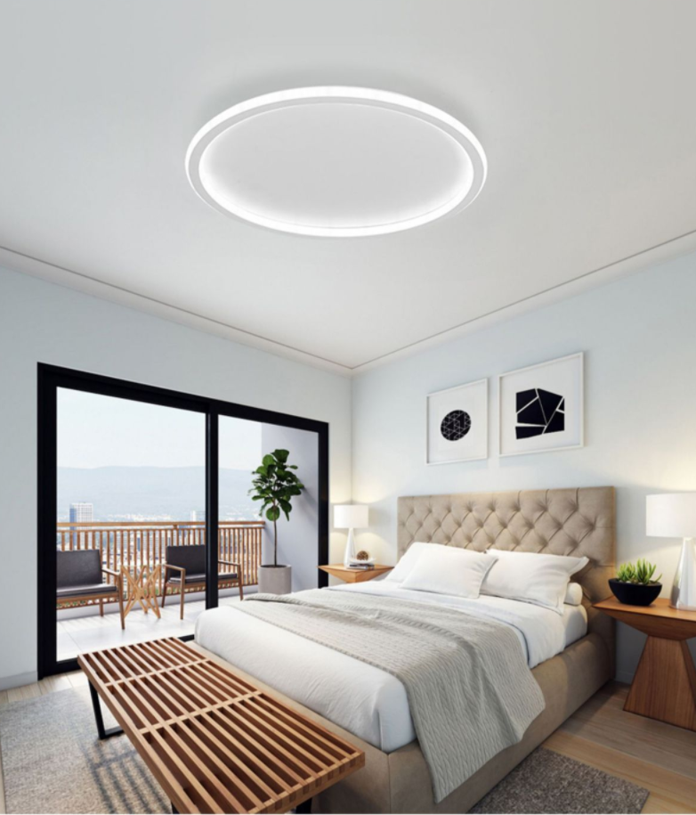 Ronde inbouwlampen Eigentijds aluminium plafondmontagearmatuur voor woonkamer