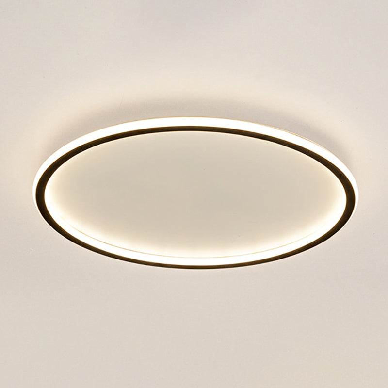 Ronde inbouwlampen Eigentijds aluminium plafondmontagearmatuur voor woonkamer