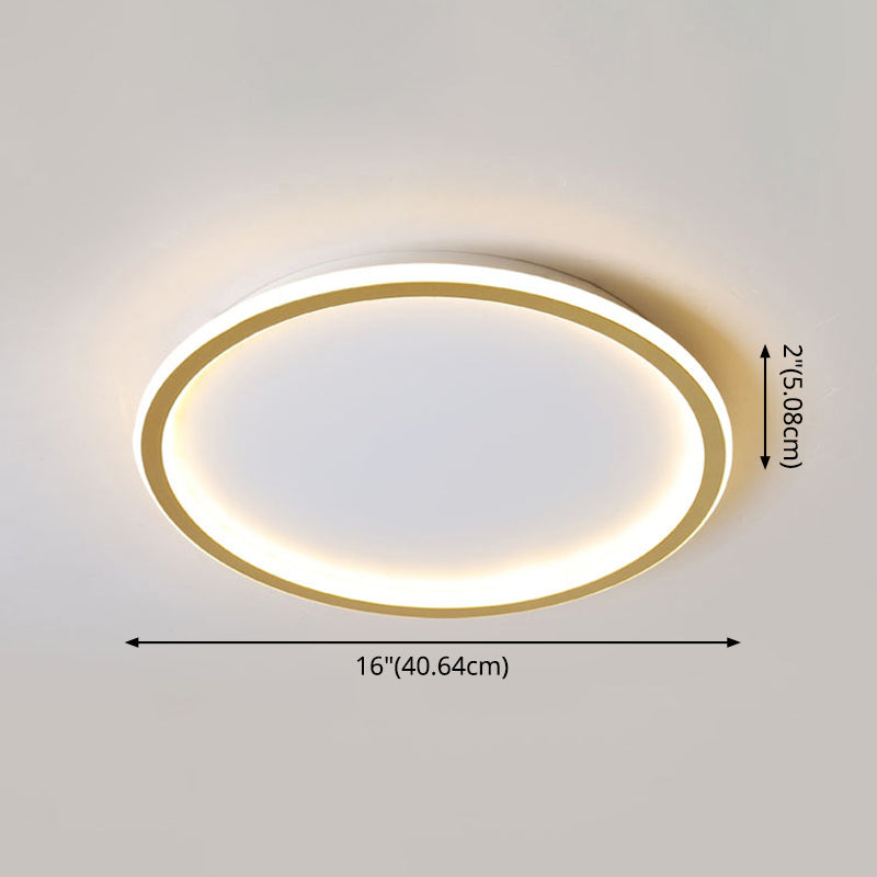 Ronde inbouwlampen Eigentijds aluminium plafondmontagearmatuur voor woonkamer