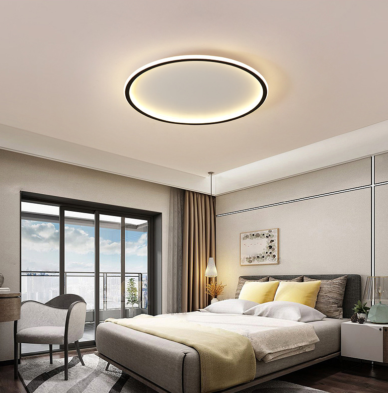 Ronde inbouwlampen Eigentijds aluminium plafondmontagearmatuur voor woonkamer