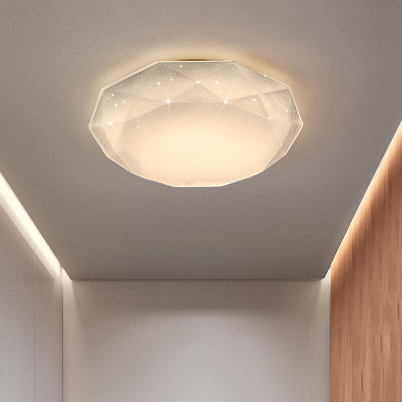 Lámparas de techo de acrílico contemporáneas con montaje empotrado geométrico para dormitorio
