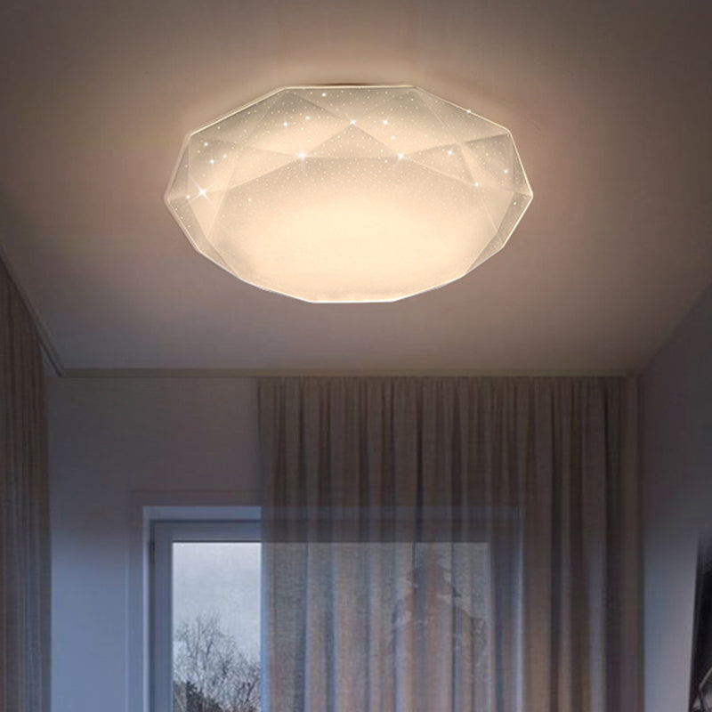 Lámparas de techo de acrílico contemporáneas con montaje empotrado geométrico para dormitorio