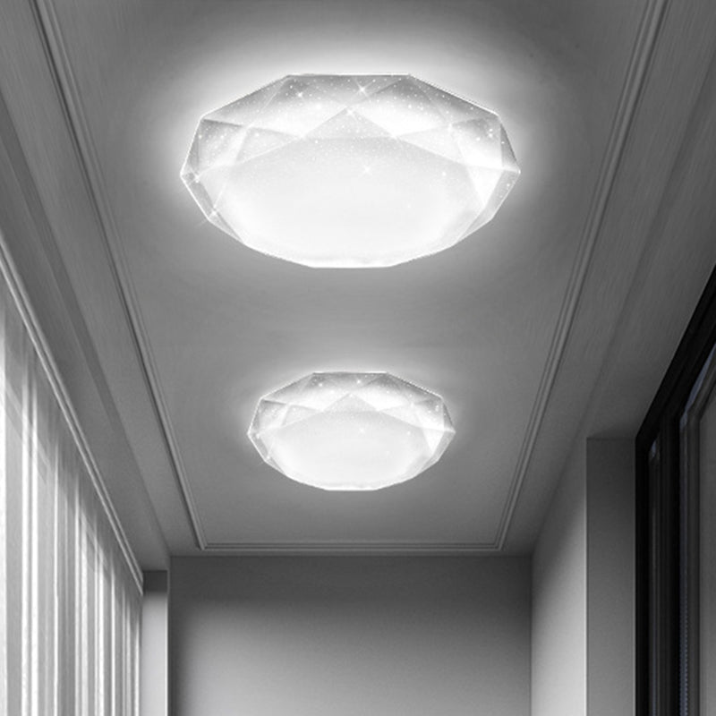 Lámparas de techo de acrílico contemporáneas con montaje empotrado geométrico para dormitorio