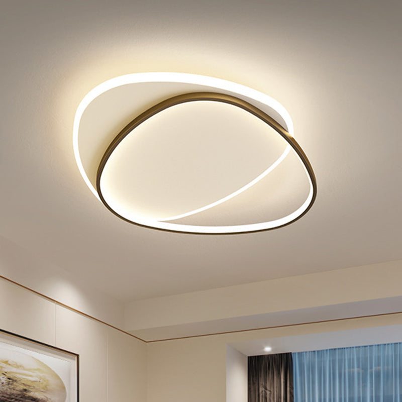 Triangle Flush Mount Ceiling Light Fixture Contemporary Metal Ceiling Mount Chandelier for Balcony