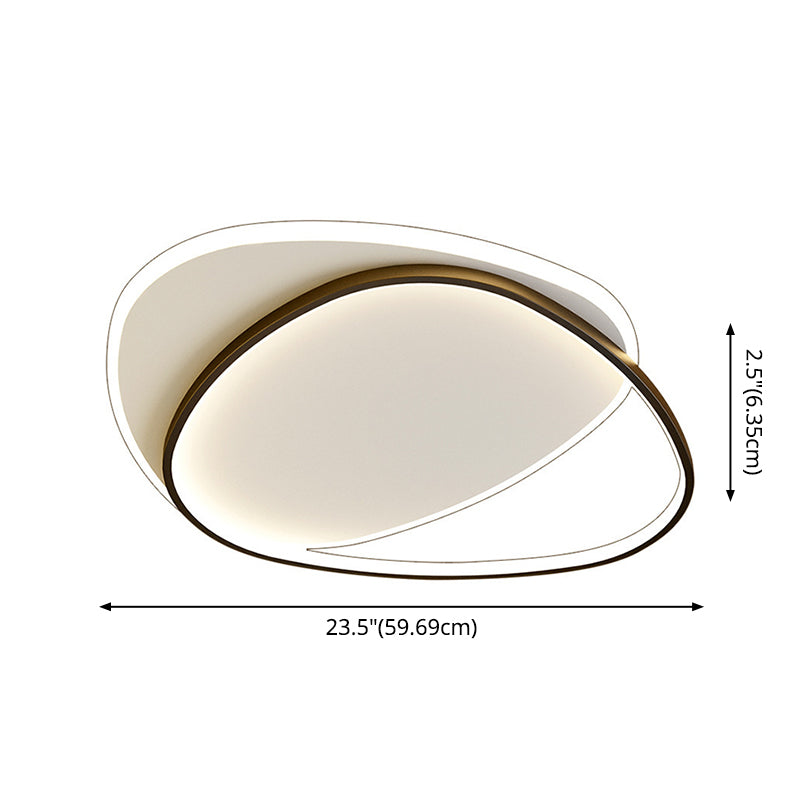 Triangle Flush Mount Ceiling Light Fixture Contemporary Metal Ceiling Mount Chandelier for Balcony