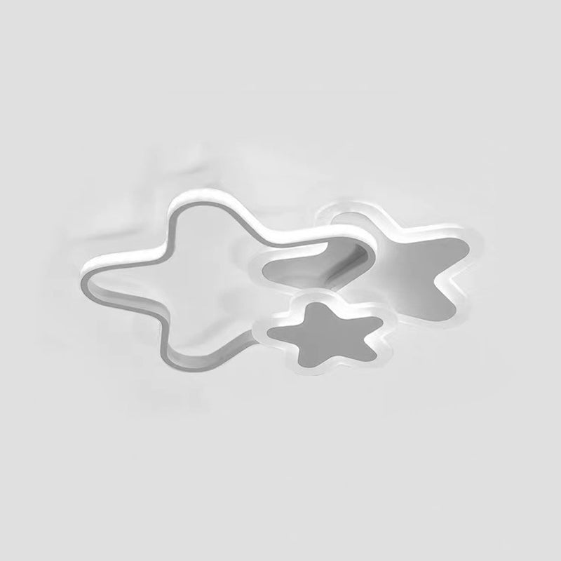 Star Flush Mount Verlichting 1 Licht Acryl Cartoon Flush plafond lichte armaturen voor meisjes slaapkamer