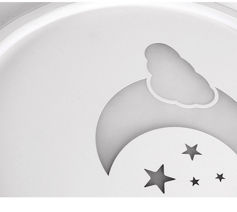 Lámparas de luz de Luna y estrella 1 lámparas modernas de techo de dormitorio incorporadas de metal ligero