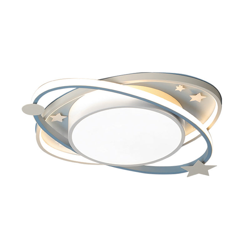 Planet Flush Mount Ceiling Light Contemporary Acrylic Ceiling Mount Light Fixture for Bedroom