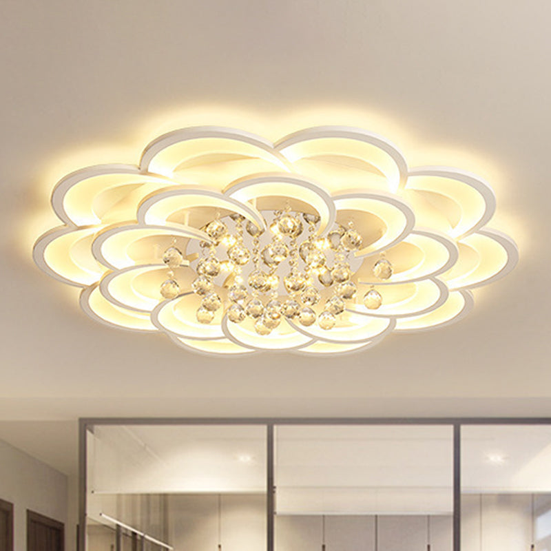 Flower Flush Mount Ceiling Light Fixture Contemporary Acrylic Ceiling Mount Light Fixture for Living Room