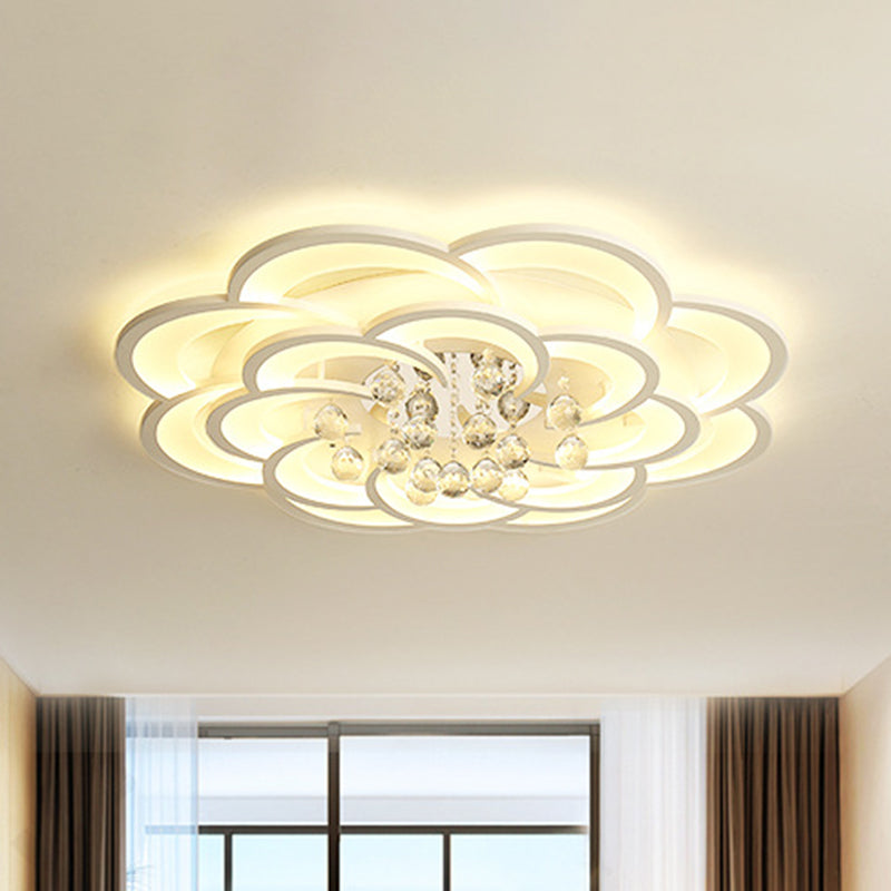 Flower Flush Mount Ceiling Light Fixture Contemporary Acrylic Ceiling Mount Light Fixture for Living Room