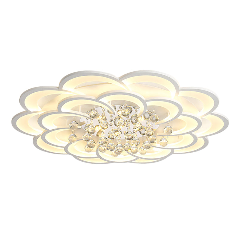 Flower Flush Mount Ceiling Light Fixture Contemporary Acrylic Ceiling Mount Light Fixture for Living Room