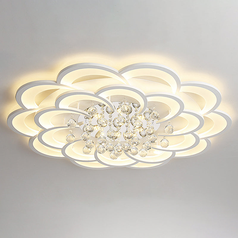 Flower Flush Mount Ceiling Light Fixture Contemporary Acrylic Ceiling Mount Light Fixture for Living Room