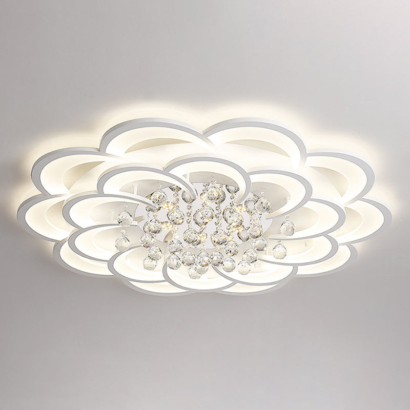 Flower Flush Mount Ceiling Light Fixture Contemporary Acrylic Ceiling Mount Light Fixture for Living Room