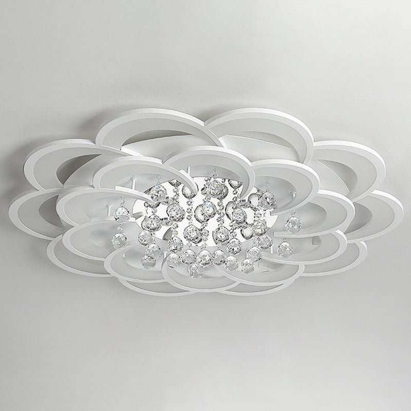 Flower Flush Mount Ceiling Light Fixture Contemporary Acrylic Ceiling Mount Light Fixture for Living Room