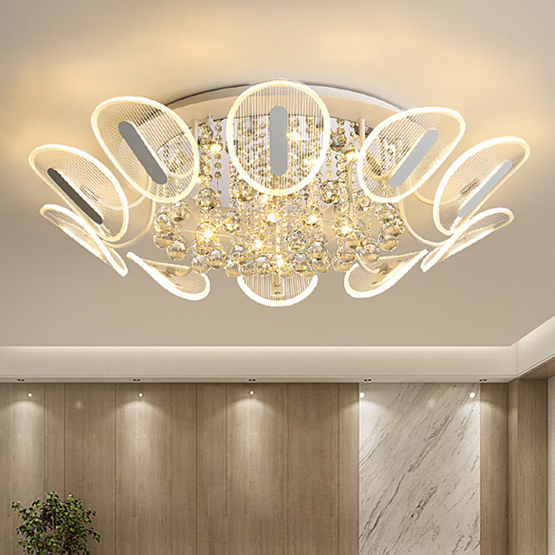 Radial Flush Mount Ceiling Light Contemporary Metal Ceiling Light Fixtures for Bedroom