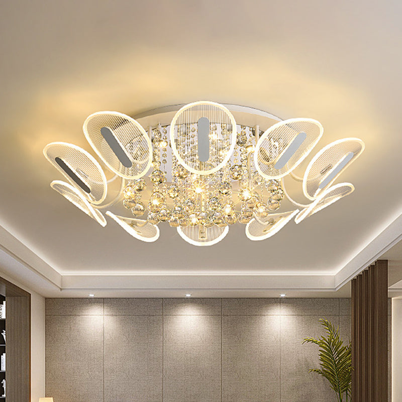 Radial Flush Mount Ceiling Light Contemporary Metal Ceiling Light Fixtures for Bedroom