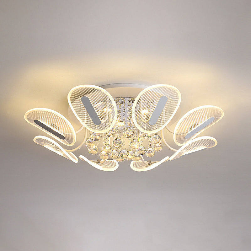 Radial Flush Mount Ceiling Light Contemporary Metal Ceiling Light Fixtures for Bedroom
