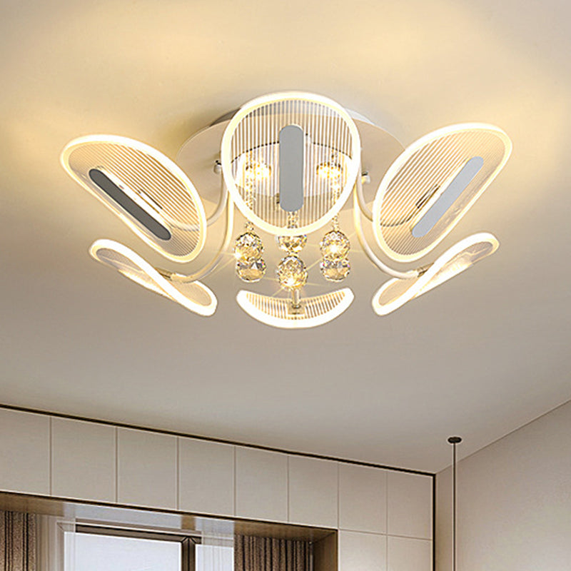 Radial Flush Mount Ceiling Light Contemporary Metal Ceiling Light Fixtures for Bedroom