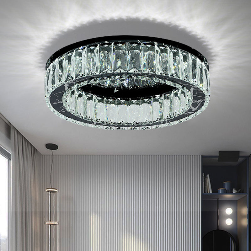 Round Flush Mount Ceiling Light Fixture Contemporary Crystal Ceiling Light Fixtures