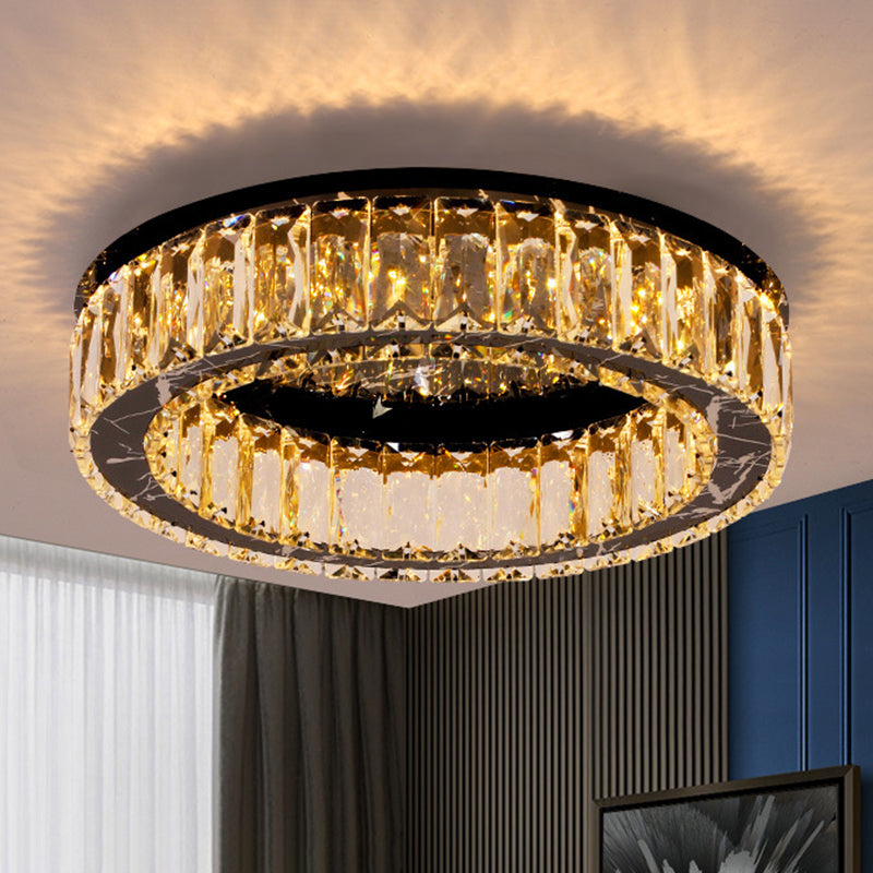 Round Flush Mount Ceiling Light Fixture Contemporary Crystal Ceiling Light Fixtures