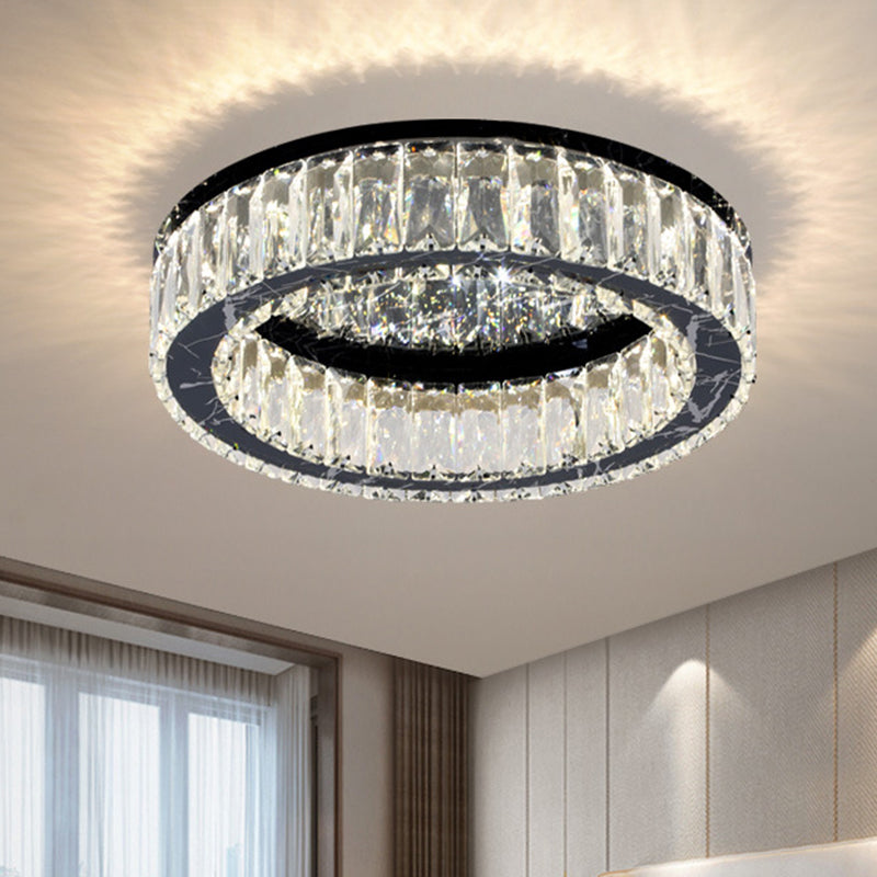 Round Flush Mount Ceiling Light Fixture Contemporary Crystal Ceiling Light Fixtures