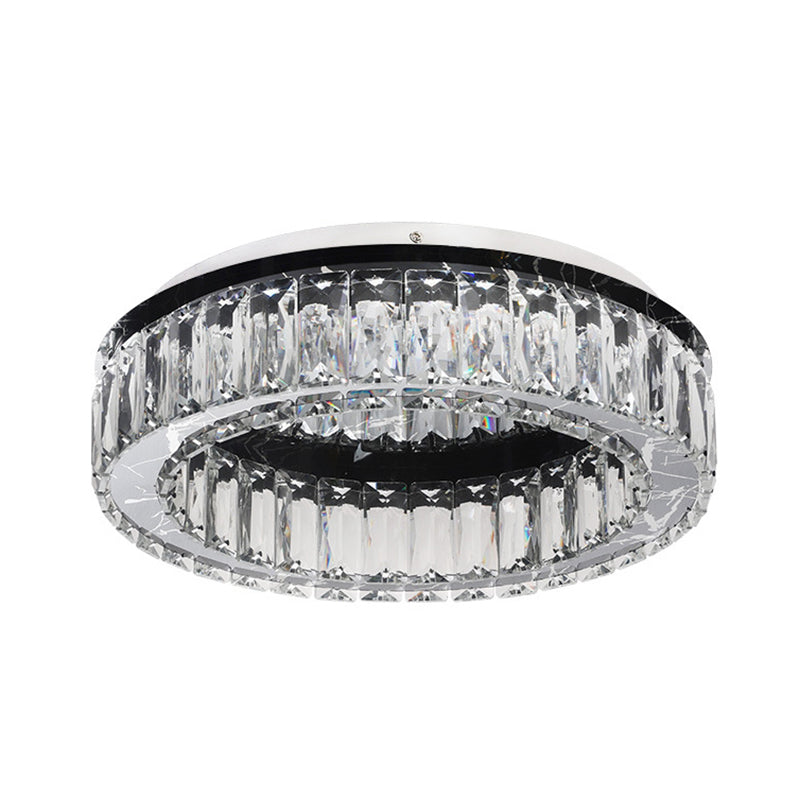 Round Flush Mount Ceiling Light Fixture Contemporary Crystal Ceiling Light Fixtures