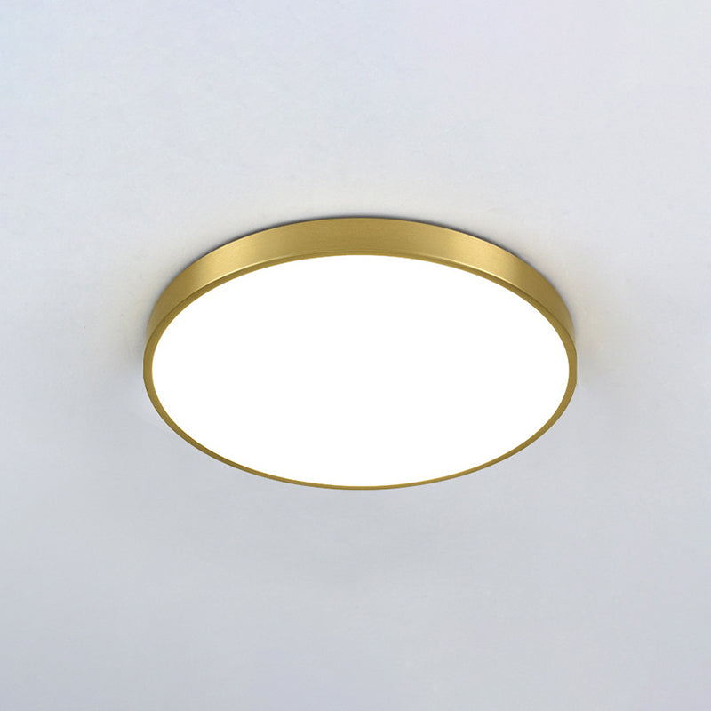 Gouden metalen ronde inbouw plafondlamp moderne stijl LED inbouwverlichting voor slaapkamer