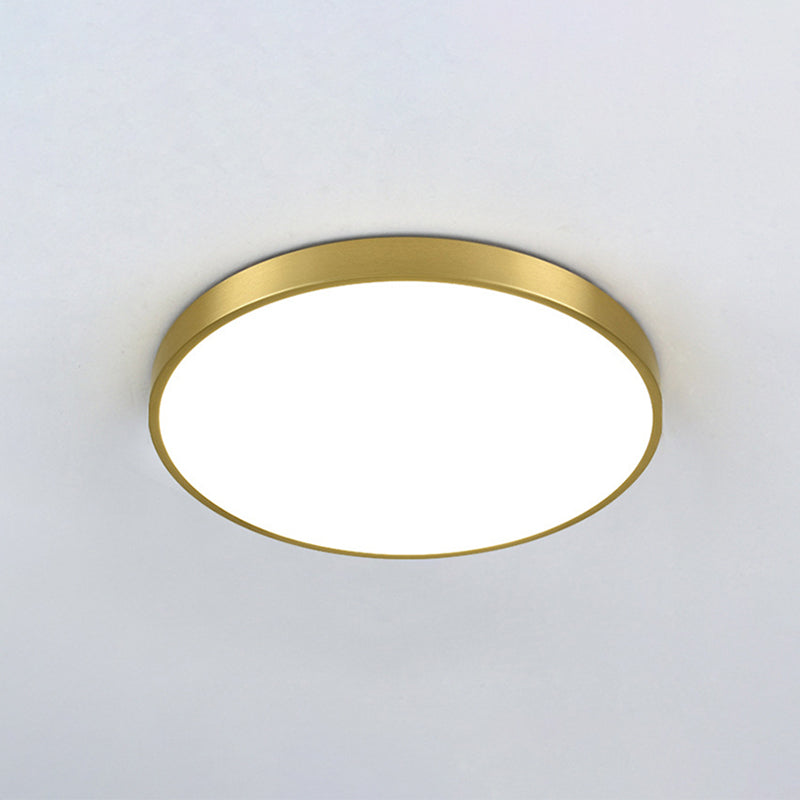 Gouden metalen ronde inbouw plafondlamp moderne stijl LED inbouwverlichting voor slaapkamer