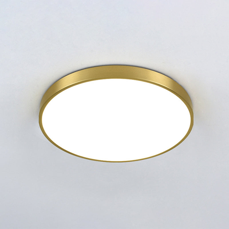 Gouden metalen ronde inbouw plafondlamp moderne stijl LED inbouwverlichting voor slaapkamer