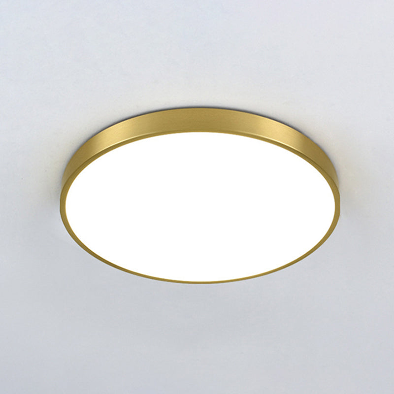 Gouden metalen ronde inbouw plafondlamp moderne stijl LED inbouwverlichting voor slaapkamer