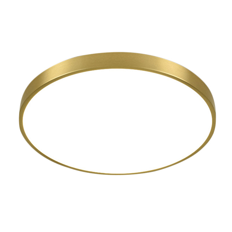 Gouden metalen ronde inbouw plafondlamp moderne stijl LED inbouwverlichting voor slaapkamer