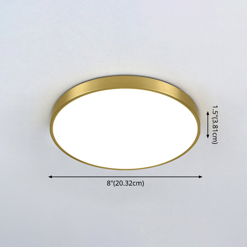 Gouden metalen ronde inbouw plafondlamp moderne stijl LED inbouwverlichting voor slaapkamer