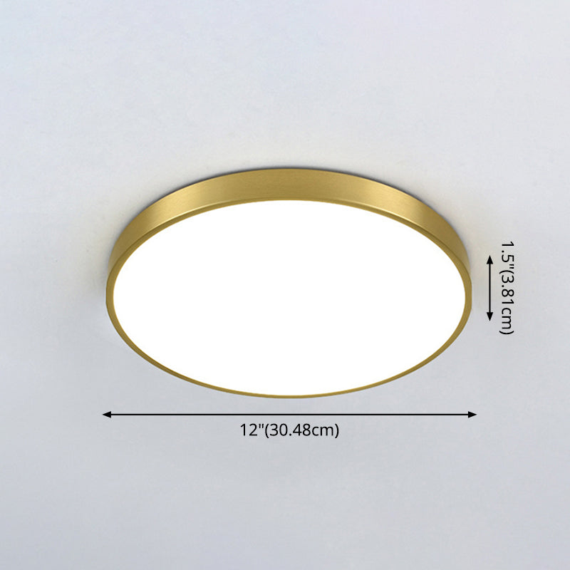 Gouden metalen ronde inbouw plafondlamp moderne stijl LED inbouwverlichting voor slaapkamer
