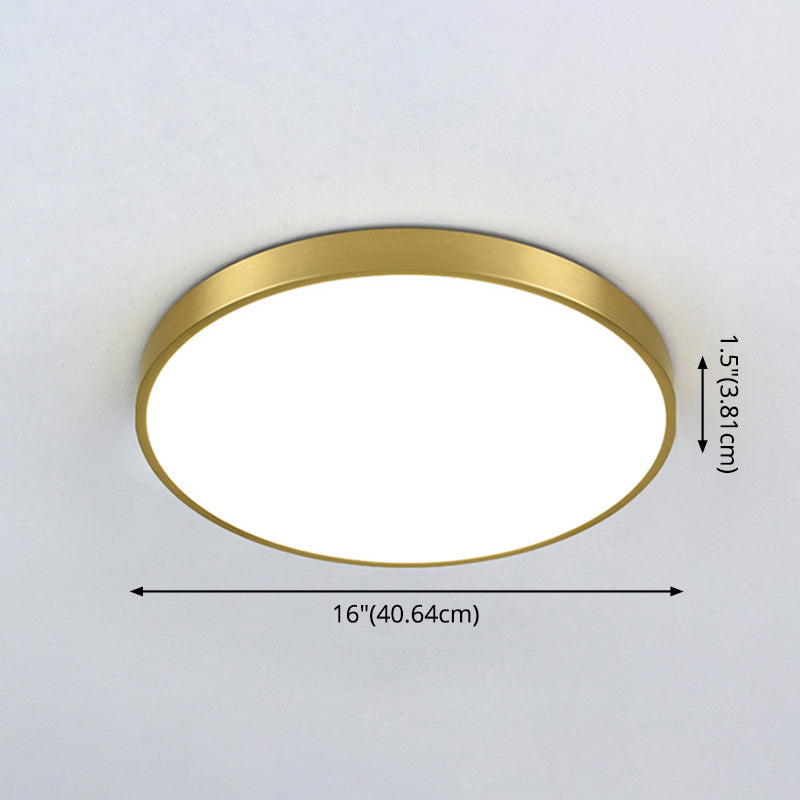 Gouden metalen ronde inbouw plafondlamp moderne stijl LED inbouwverlichting voor slaapkamer