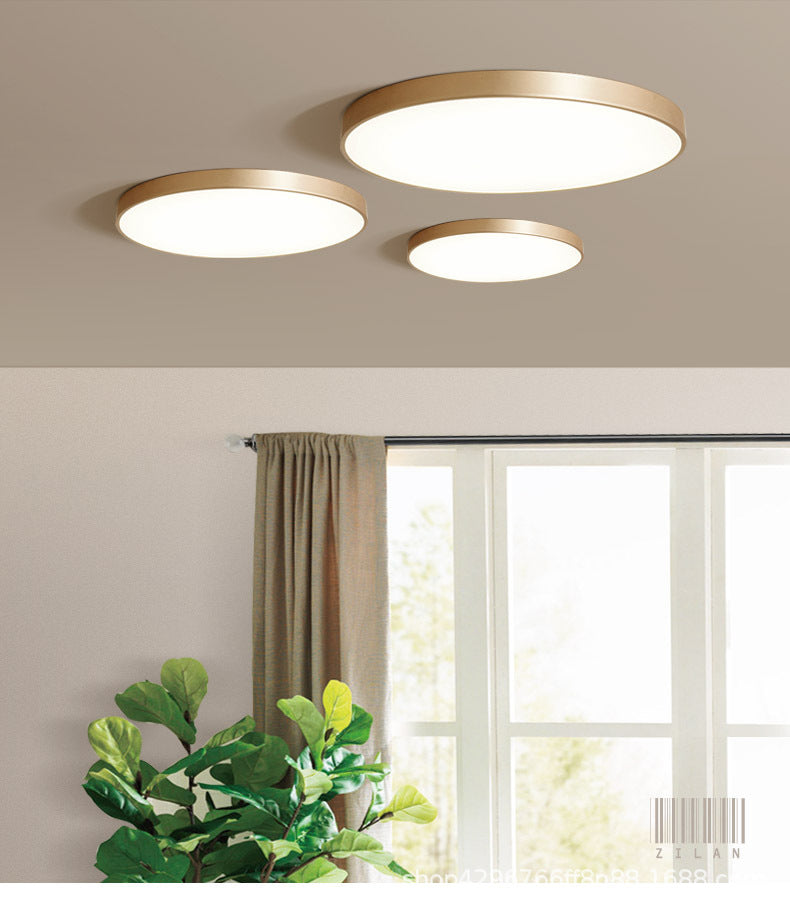 Gouden metalen ronde inbouw plafondlamp moderne stijl LED inbouwverlichting voor slaapkamer