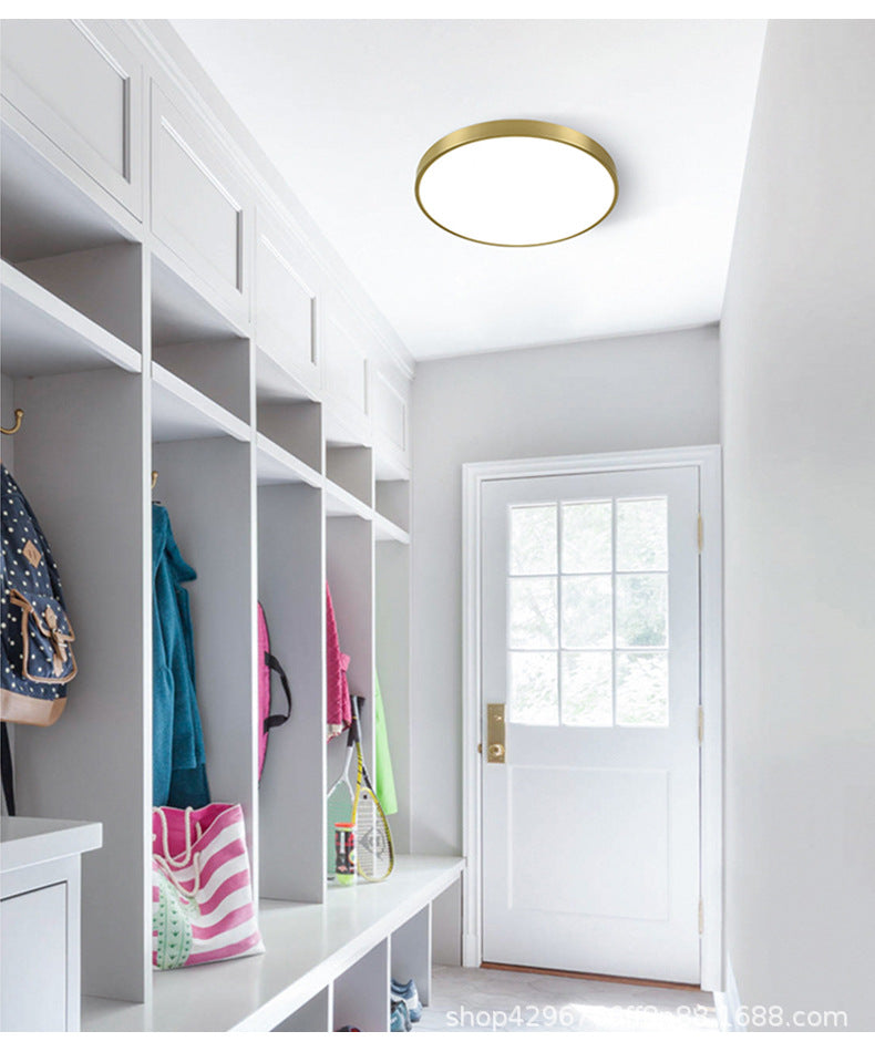 Gouden metalen ronde inbouw plafondlamp moderne stijl LED inbouwverlichting voor slaapkamer