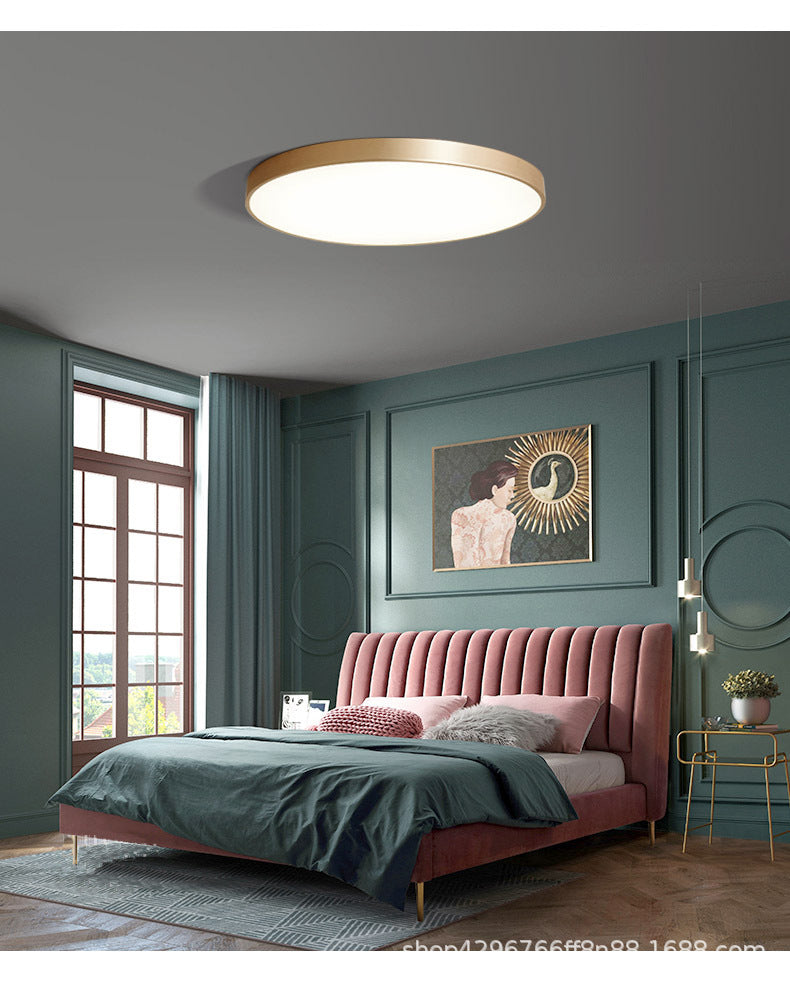 Gouden metalen ronde inbouw plafondlamp moderne stijl LED inbouwverlichting voor slaapkamer