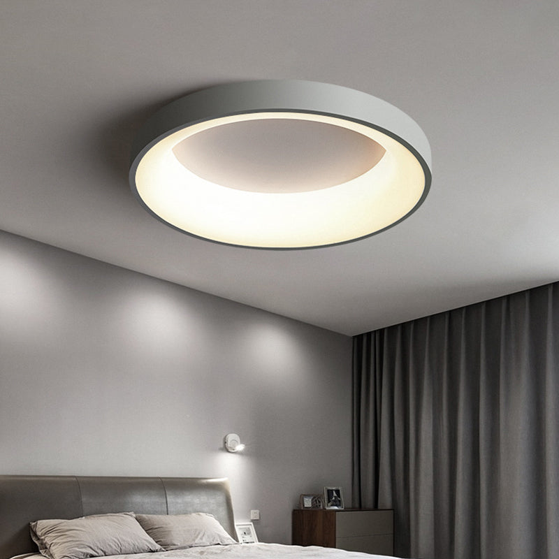Metal Circular Rubor montura de techo Lámpara Nórdica Estilo Nórdico Iluminación de montaje para dormitorio